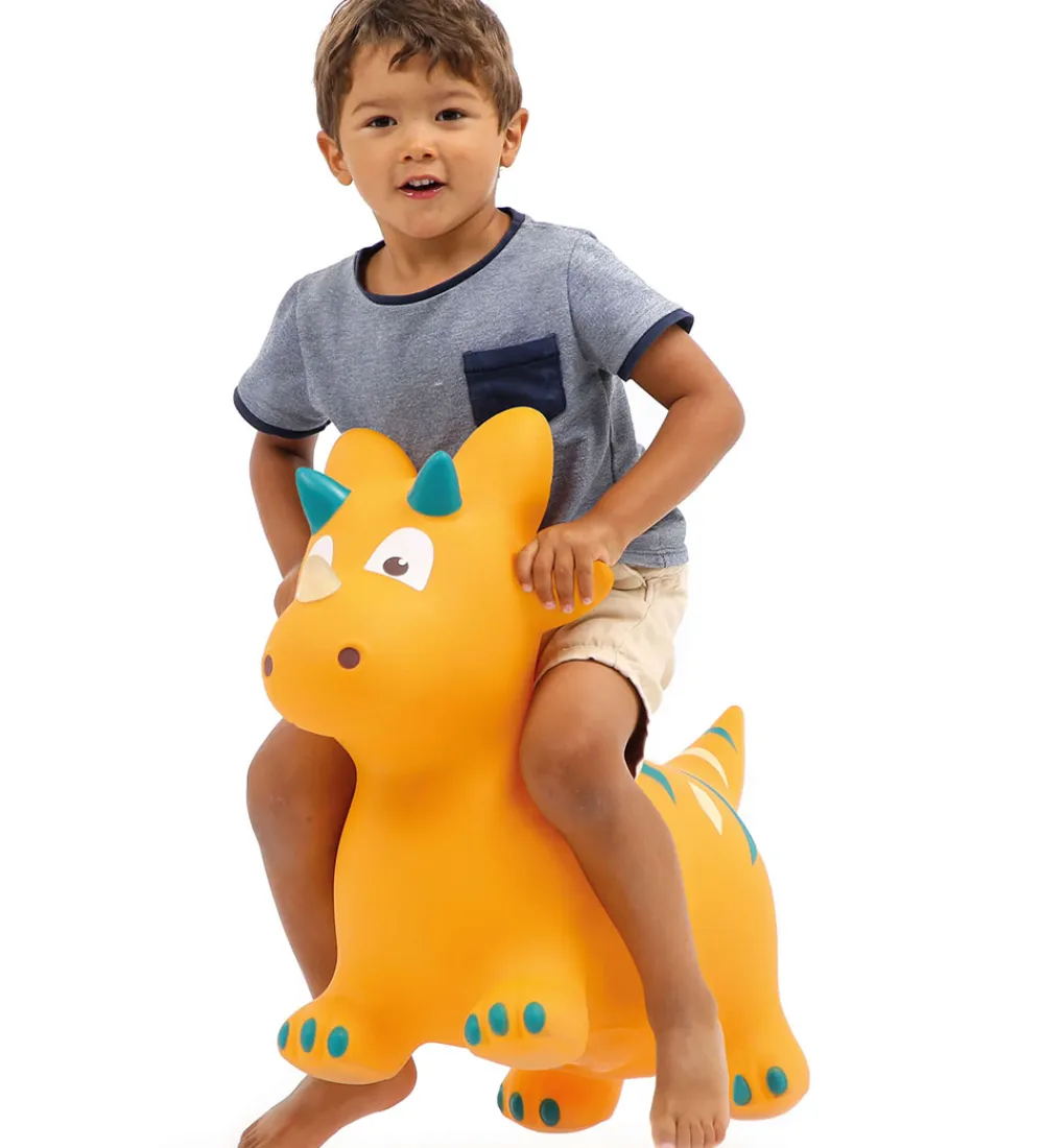 Ludi Tumledyr|Motorisk Legetøj*Hoppedyr - Dino - Orange