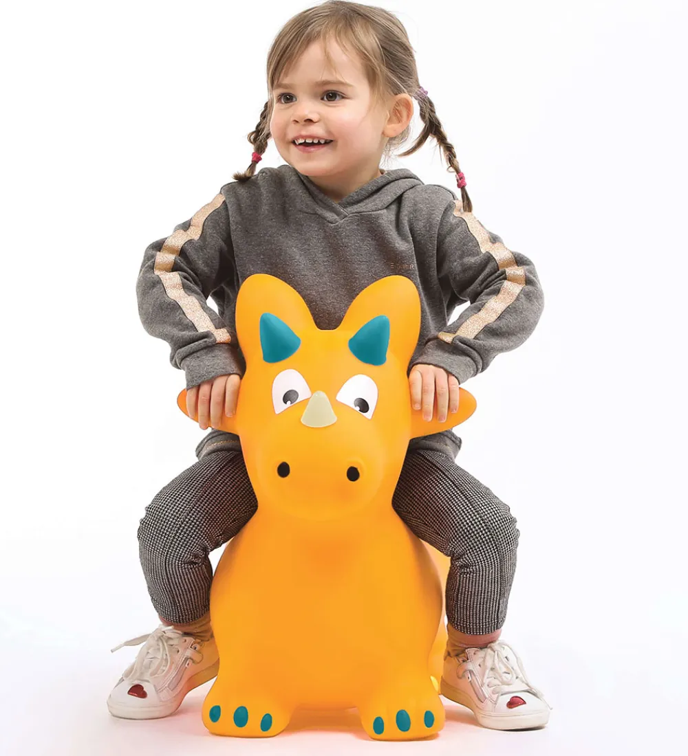 Ludi Tumledyr|Motorisk Legetøj*Hoppedyr - Dino - Orange