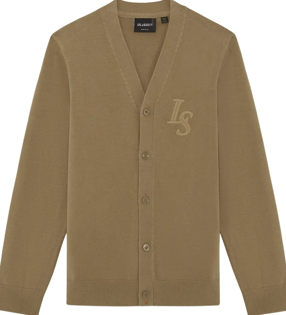Striktrøjer-Lyle & Scott Cardigan - Strik - Monogram - Tigers Eye