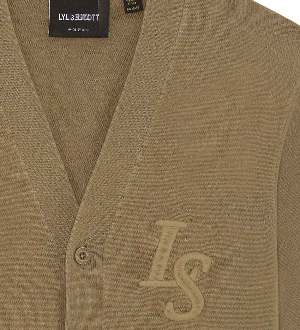Striktrøjer-Lyle & Scott Cardigan - Strik - Monogram - Tigers Eye