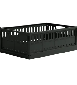 Made Crate Foldekasser|Bokse Og Kasser*Foldekasse - Maxi - 48x33x17,5 cm - Washed Black Swea