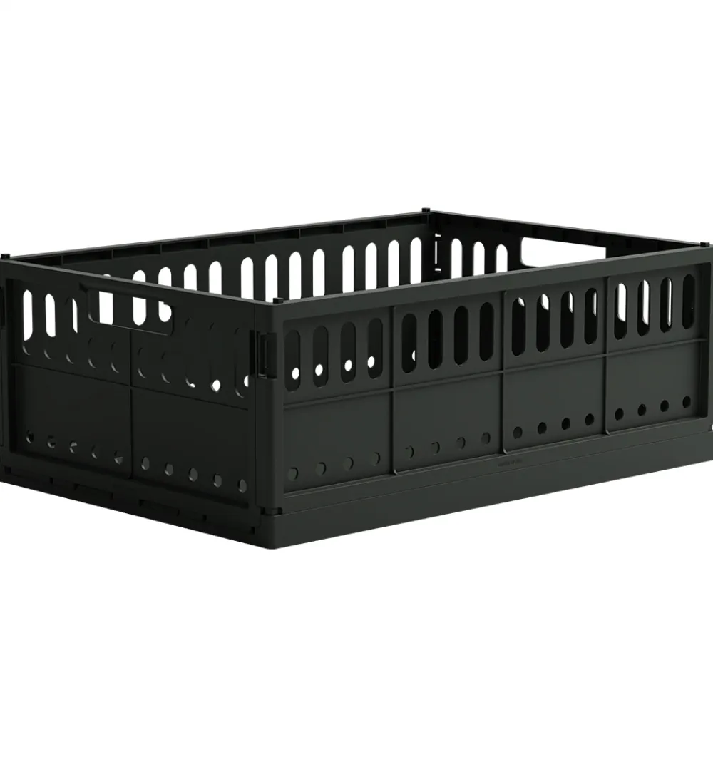 Made Crate Foldekasser|Bokse Og Kasser*Foldekasse - Maxi - 48x33x17,5 cm - Washed Black Swea