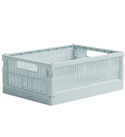 Made Crate Foldekasser*Foldekasse - Midi - 33x24x13 cm - Ice Cube Blue