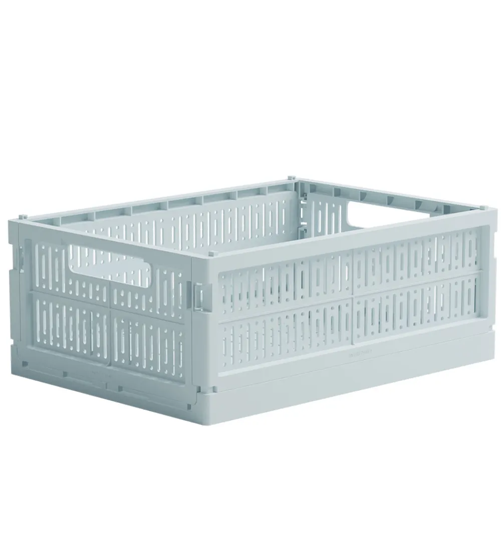 Made Crate Foldekasser*Foldekasse - Midi - 33x24x13 cm - Ice Cube Blue