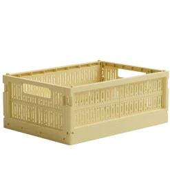 Made Crate Foldekasser*Foldekasse - Midi - 33x24x13 cm - Lemon Cream