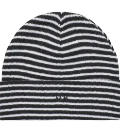 Huer Og Hatte-Mads Nørgaard Hue - Strik - Isak Ambas Stripe - Sort/Hvid