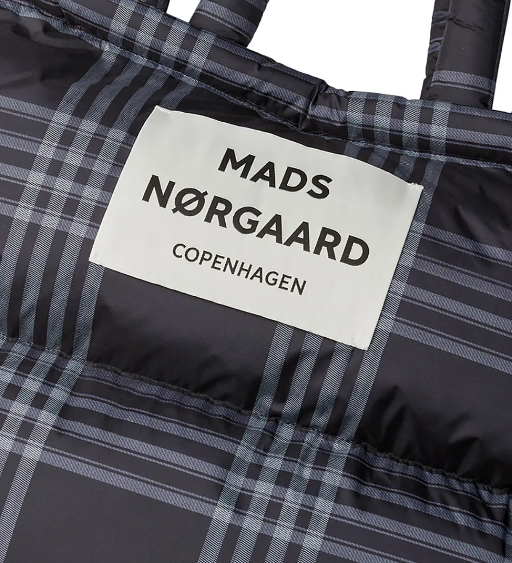 Tasker|Shoppers-Mads Nørgaard Shopper - Light Ripstop Pillow - Black/Vanilla Ice