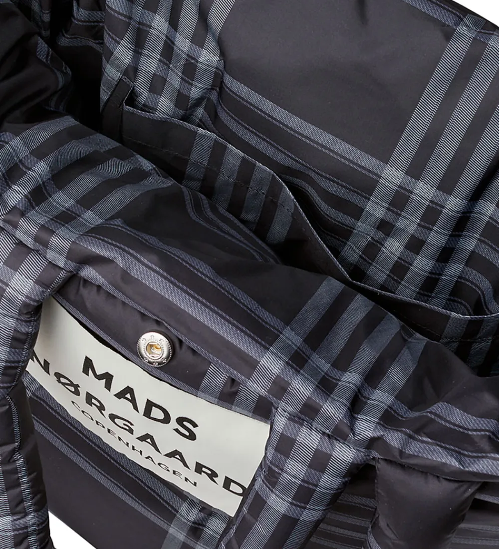 Tasker|Shoppers-Mads Nørgaard Shopper - Light Ripstop Pillow - Black/Vanilla Ice