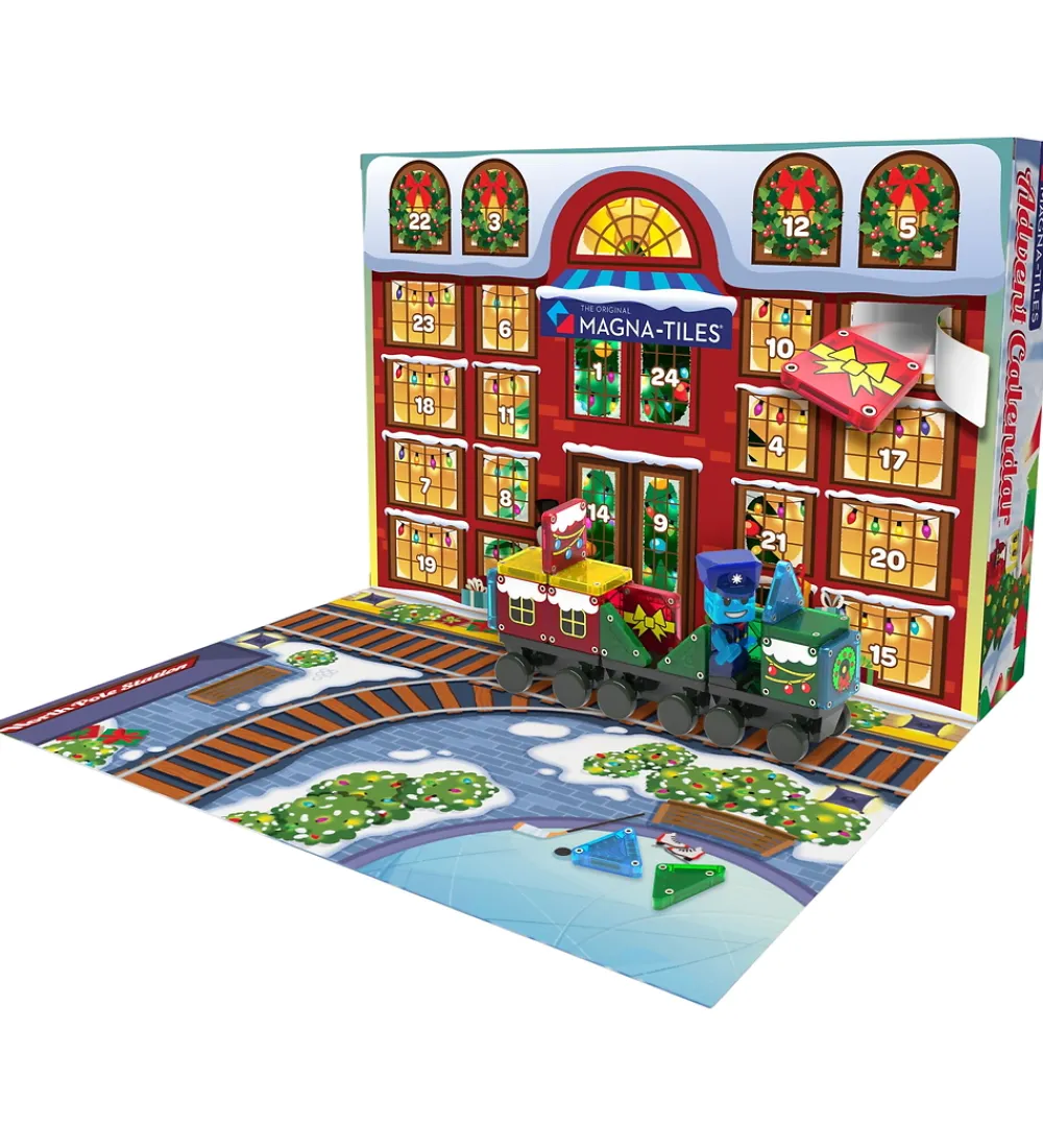 Magnetlegetøj|Konstruktionslegetøj-Julekalender Magna-Tiles - 34 Dele - MicroMAGS