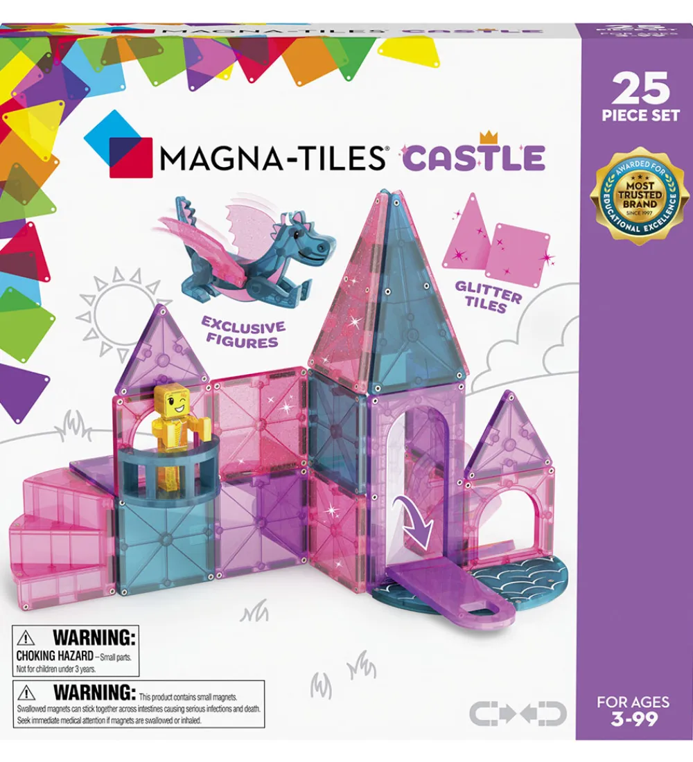 Magna-Tiles Magnetlegetøj*Magnetsæt - 25 Dele - Castle