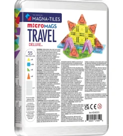 Magnetlegetøj|Konstruktionslegetøj-Magna-Tiles Magnetsæt - 55 Dele - Deluxe Travel Set + MicroMAGS