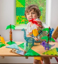 Magnetlegetøj-Magna-Tiles Magnetsæt - 50 Dele - Dino World XL