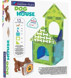 Magna-Tiles Magnetlegetøj|Konstruktionslegetøj*Magnetsæt - 13 Dele - Dog House + MicroMAGS