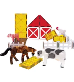 Magna-Tiles Magnetlegetøj*Magnetsæt - 25 Dele - Farm Animals