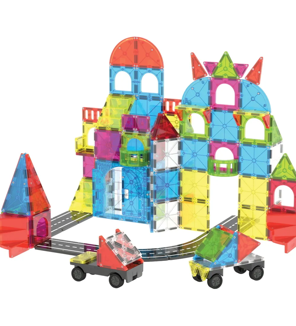 Magna-Tiles Magnetlegetøj|Konstruktionslegetøj*Magnetsæt - 110 Dele - City Center + MicroMAGS