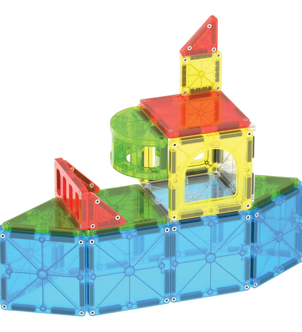 Magna-Tiles Magnetlegetøj|Konstruktionslegetøj*Magnetsæt - 110 Dele - City Center + MicroMAGS