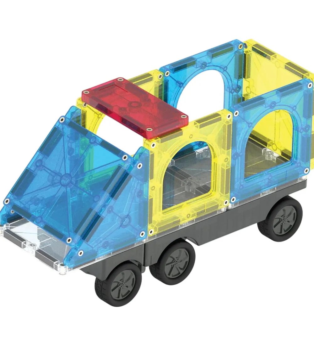 Magna-Tiles Magnetlegetøj|Konstruktionslegetøj*Magnetsæt - 110 Dele - City Center + MicroMAGS