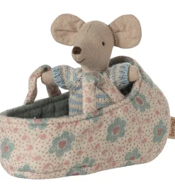 Maileg Dukker Og Tilbehør*Babymus i Babylift - Blå