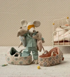 Maileg Dukker Og Tilbehør*Babymus i Babylift - Blå