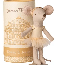Dukker Og Tilbehør-Maileg Balletdanser Mus m. Stativ - Julie - Storesøster - Beige