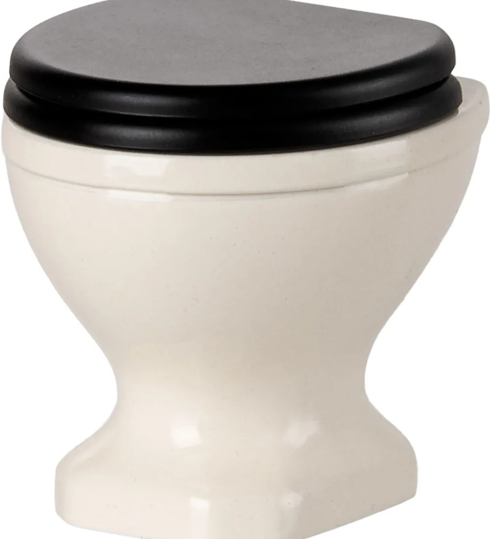 Maileg Dukker Og Tilbehør*Miniature Toilet - Mus - Råhvid