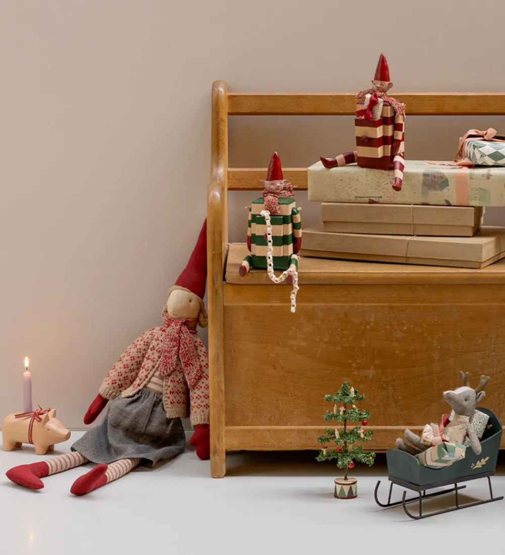 Maileg Dekoration|Julepynt*Nisse - Str. 4 - Pige m. Nederdel Og Cardigan