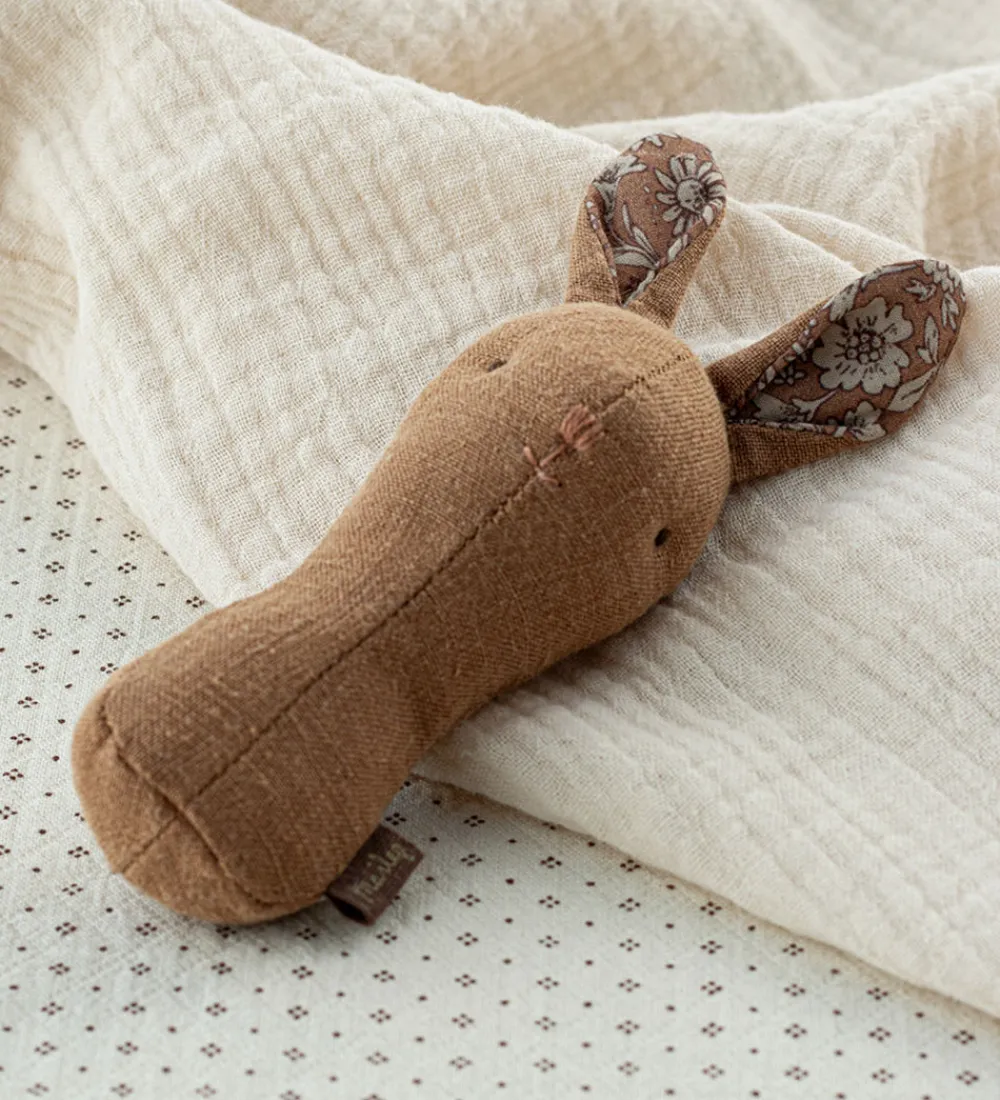 Gribelegetøj-Maileg Rangle - Lullaby Friends - Kanin - Chocolate