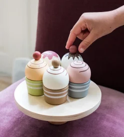 Legemad-MaMaMeMo Legemad - Cupcakes På Kagefad - Træ