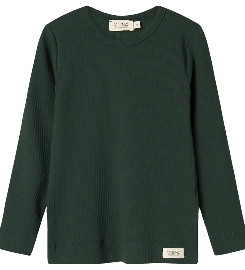 MarMar Juletøj*Bluse - Rib/Modal - Dark Leaf