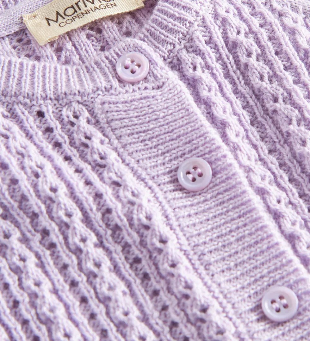 MarMar Striktrøjer*Cardigan - Totti - Uld/Bomuld - Amethyst