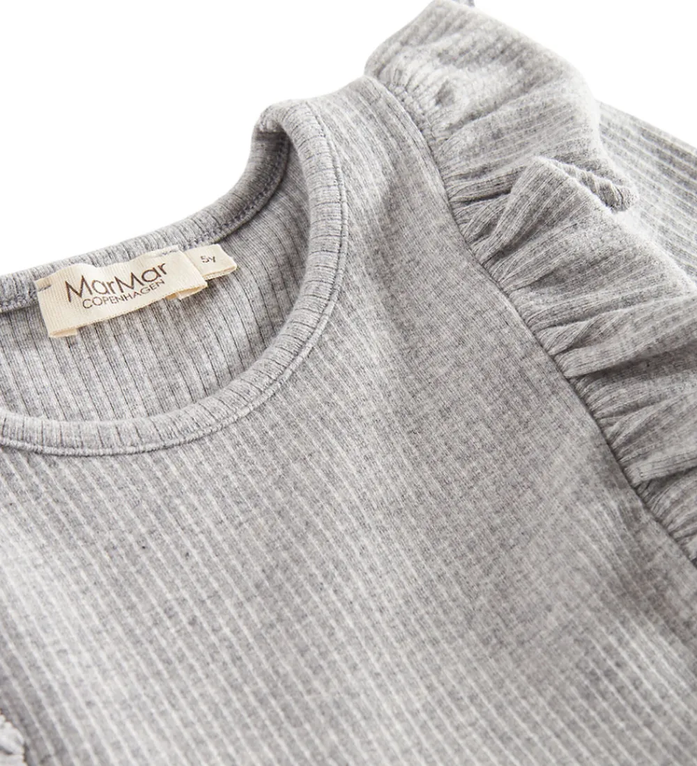 MarMar Kjoler*Kjole - Rib/Modal - Dikte - Light Grey Melange