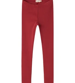 MarMar Leggings|Juletøj*Leggings - Rib/Modal - Hibiscus Red