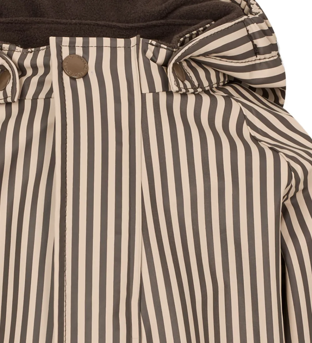 Regntøj-MarMar Regndragt m Fleece - PU - Orion - Brown Stripe