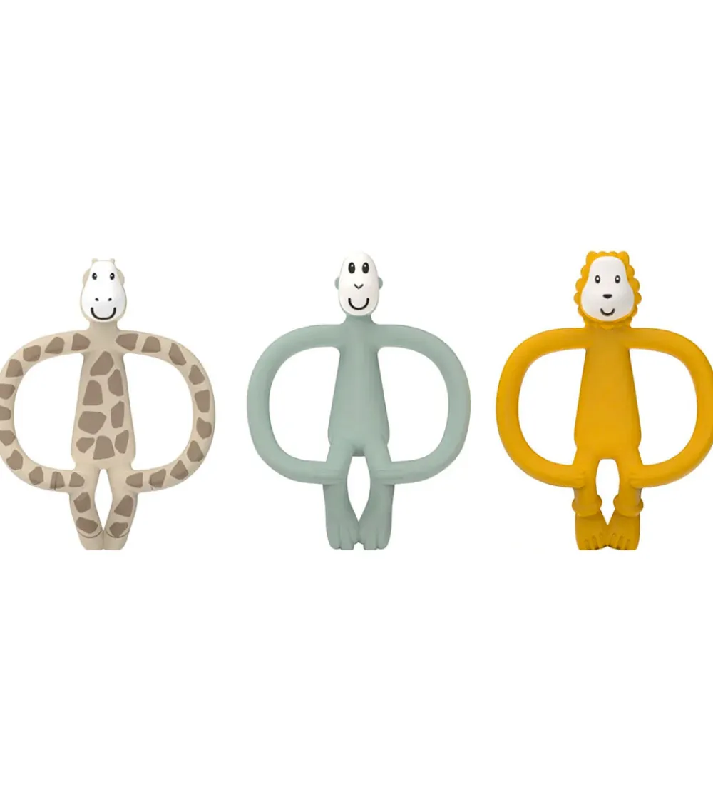 Matchstick Monkey Bideringe|Babylegetøj*Bideringe - 3-pak - Animal Teether Gift Set