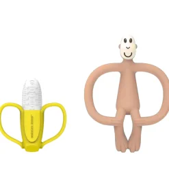 Bideringe-Matchstick Monkey Bideringe - 2-pak - Banana & Monkey - Pink