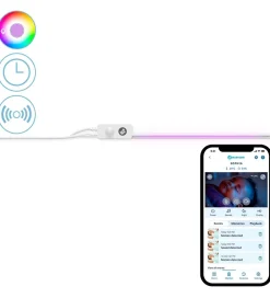 Senge|Natlamper-Maxi-Cosi Lysskinne m. WiFi - Connected Home - 31,2x2,4 cm - Glo