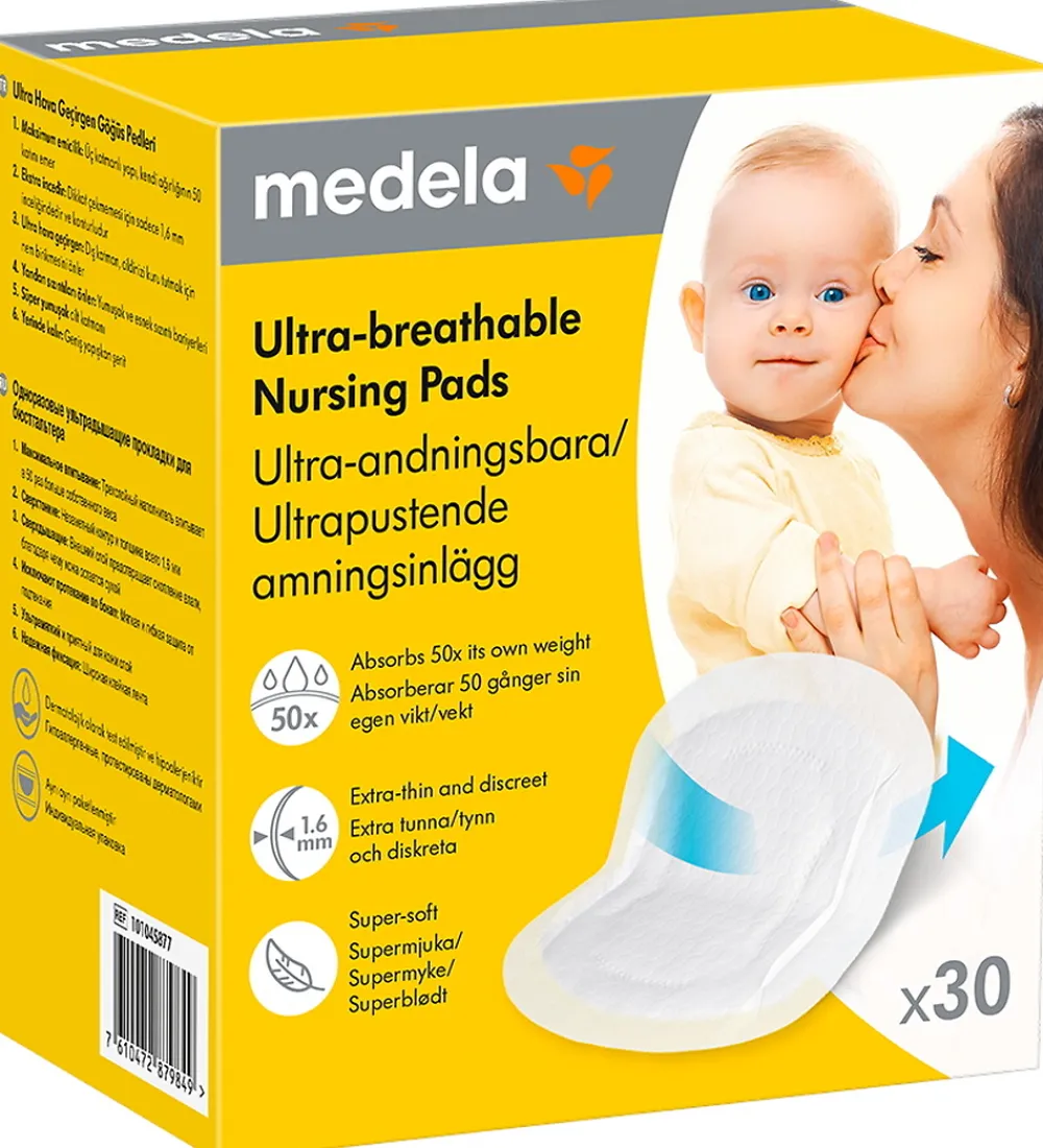 Medela Pleje- Og Toiletartikler|Amning*Ammeindlæg - 30 stk. - Ultra Åndbare