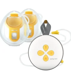 Amning|Brystpumper-Medela Elektrisk Brystpumpe - Håndfri - Dobbelt - Swing Maxi