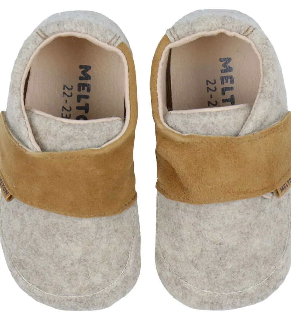 Melton Hjemmesko*Hjemmesko - Beige Melange