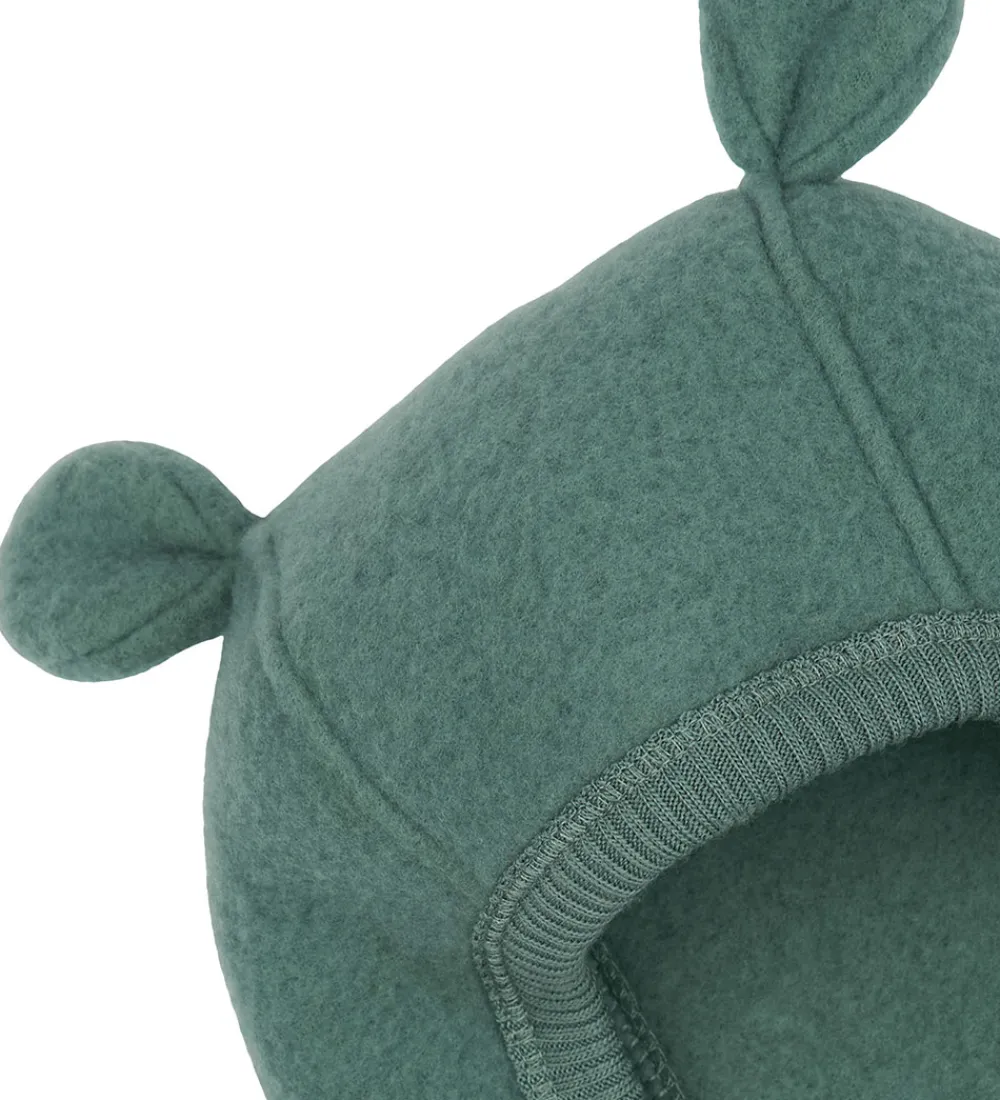 Elefanthuer-Mikk-Line Elefanthue - Uld - 1-lags - Balsam Green m. Ører