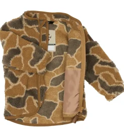 Fleece-Mikk-Line Fleecejakke - Burlwood m. Camouflage