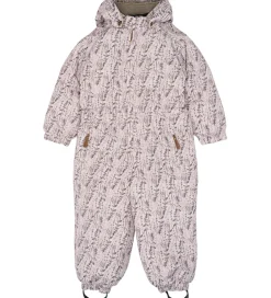 Flyverdragter-Mikk-Line Flyverdragter - Floral - Cloud Gray m. Print
