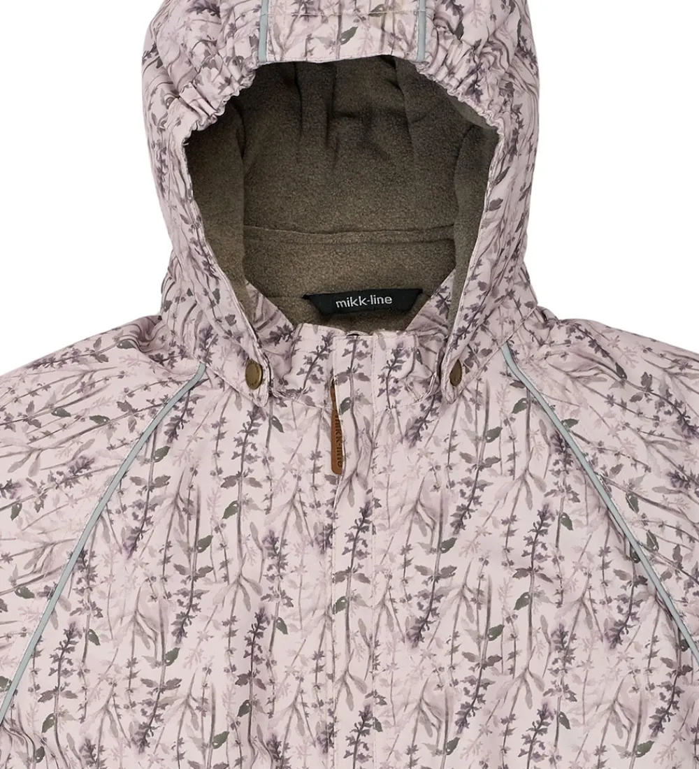 Flyverdragter-Mikk-Line Flyverdragter - Floral - Cloud Gray m. Print