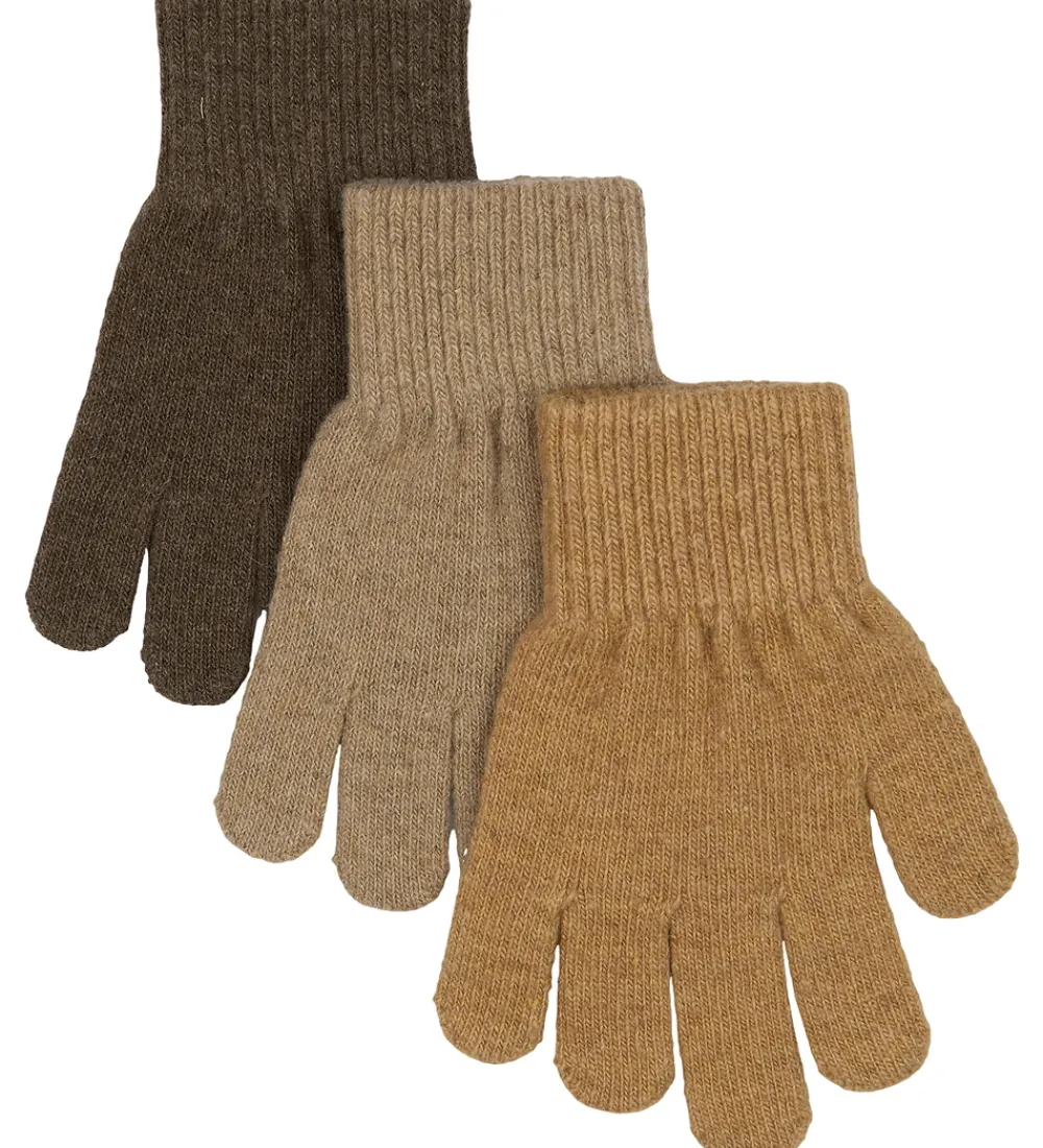 Handsker Og Luffer-Mikk-Line Handsker - Uld/Polyamid - 3-pak - Chocolate Chip-Melan