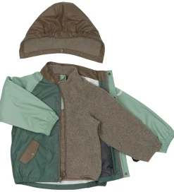 Regntøj-Mikk-Line Regntøj m. Fleece/Seler - PU - 3i1 - Balsam Green