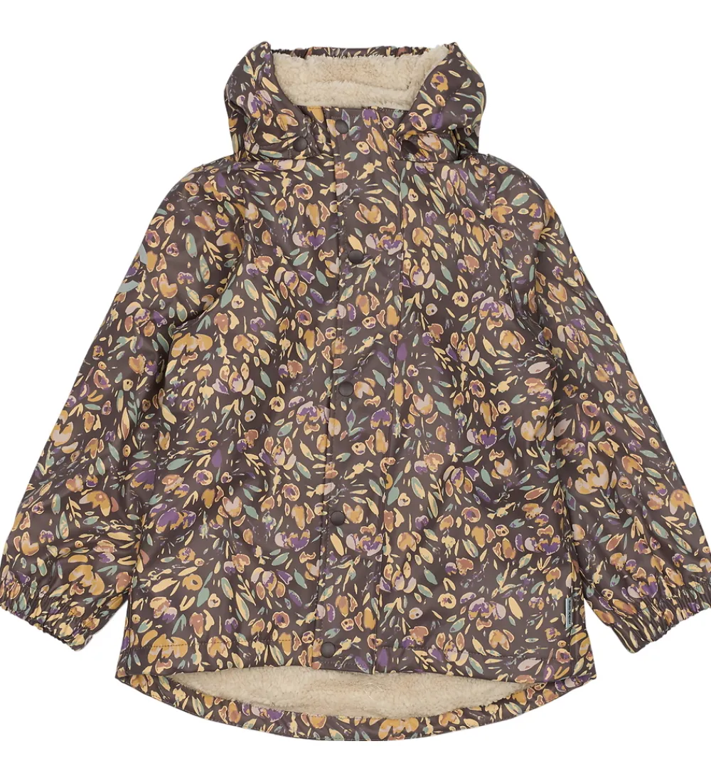 Regntøj-Mikk-Line Regntøj m. For - PU - Raisin m. Blomster
