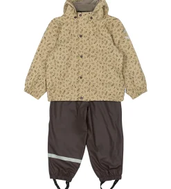 Regntøj-Mikk-Line Regntøj m. Seler/Fleece - PU - Cornstalk