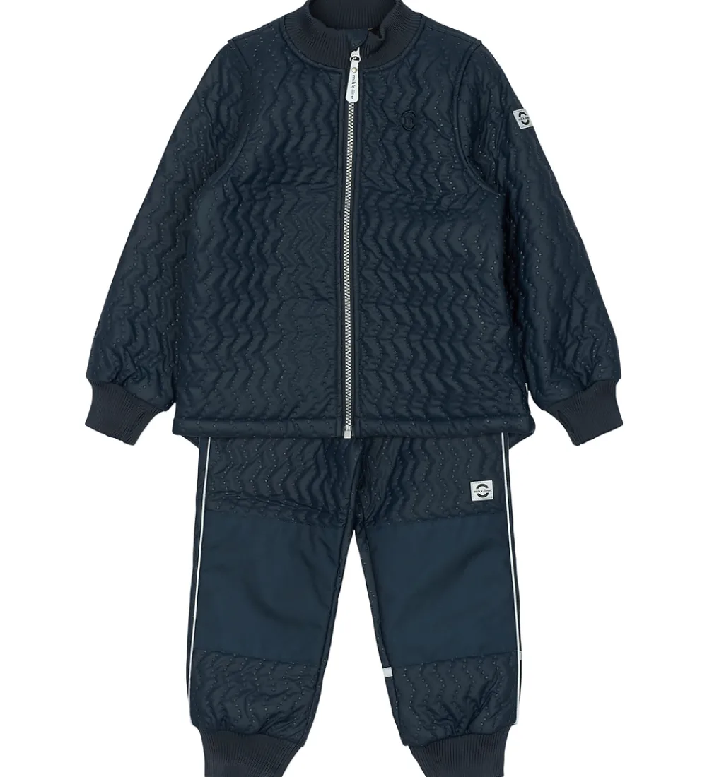 Termotøj-Mikk-Line Termotøj m. Fleece - Duvet - Coated - Blue Nights