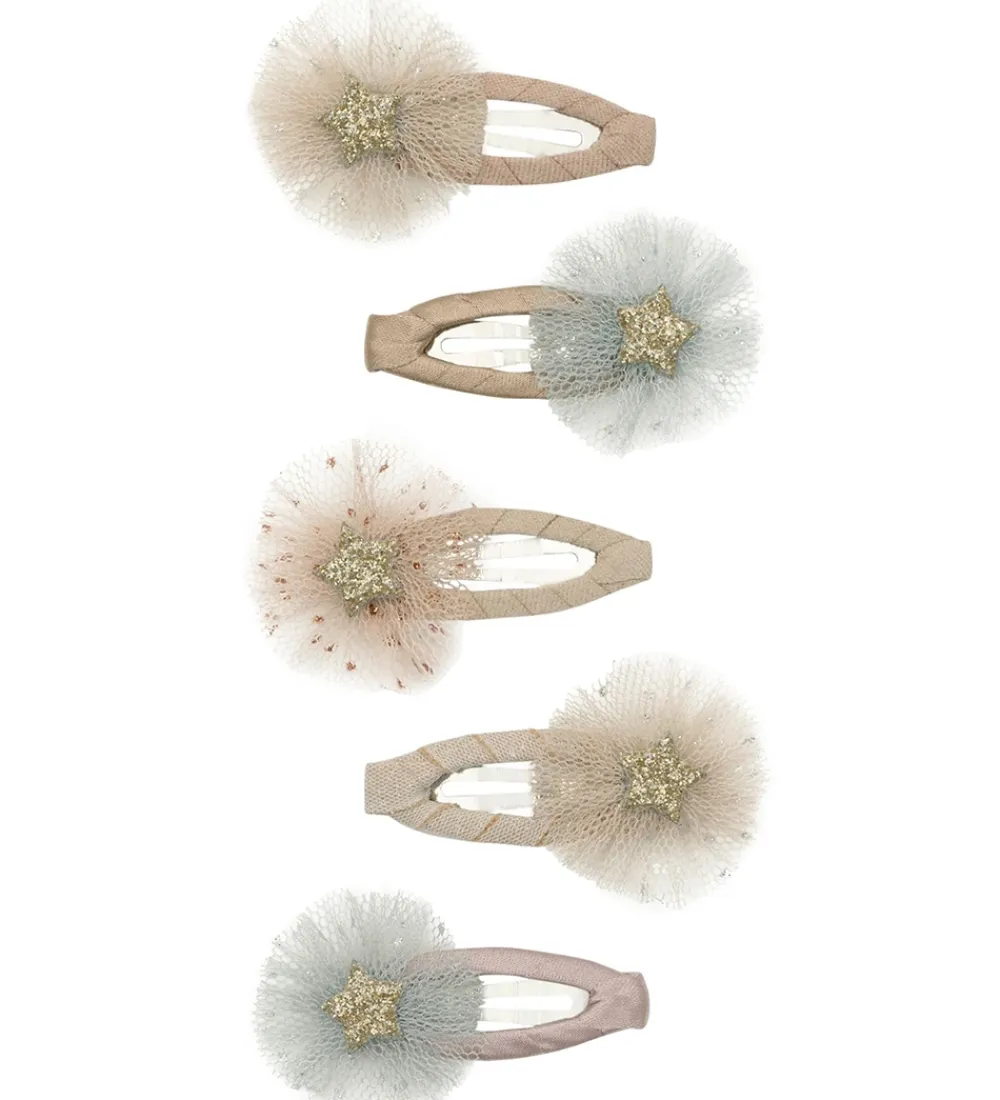 Mimi & Lula Hårpynt|Hårspænder*Hårspænder - 5-pak - 4 cm - Mini Tulle Enchanted
