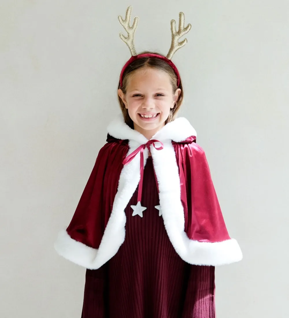 Mimi & Lula Udklædningstøj*Kappe - Mrs Claus - Rød m. Hvid